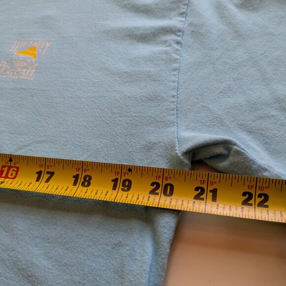Vintage The Salty Dog Cafe Long Sleeve Shirt Size L Hanes light blue - Picture 6 of 7